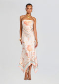 Marzanna Silk Dress by retrofête in Shell Foulard, product image 1