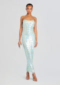 Alana Sequin Dress by retrofête in Eucalyptus, product image 1