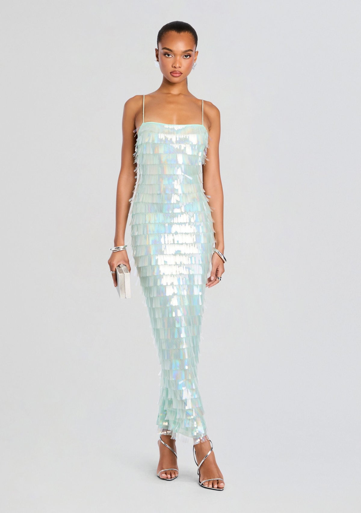 Alana Sequin Dress by retrofête in Eucalyptus, product image 1
