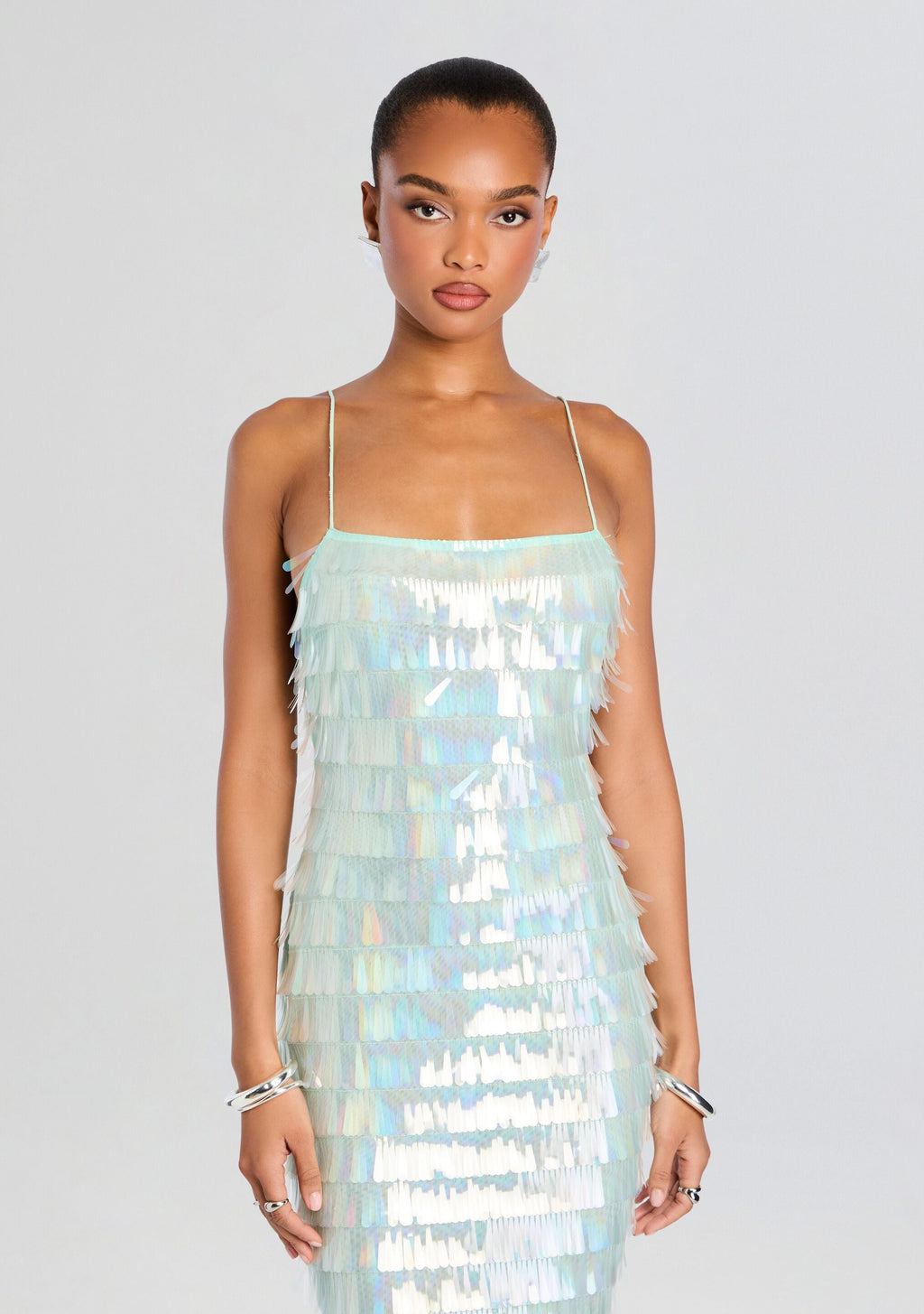 Alana Sequin Dress by retrofête in Eucalyptus, product image 6