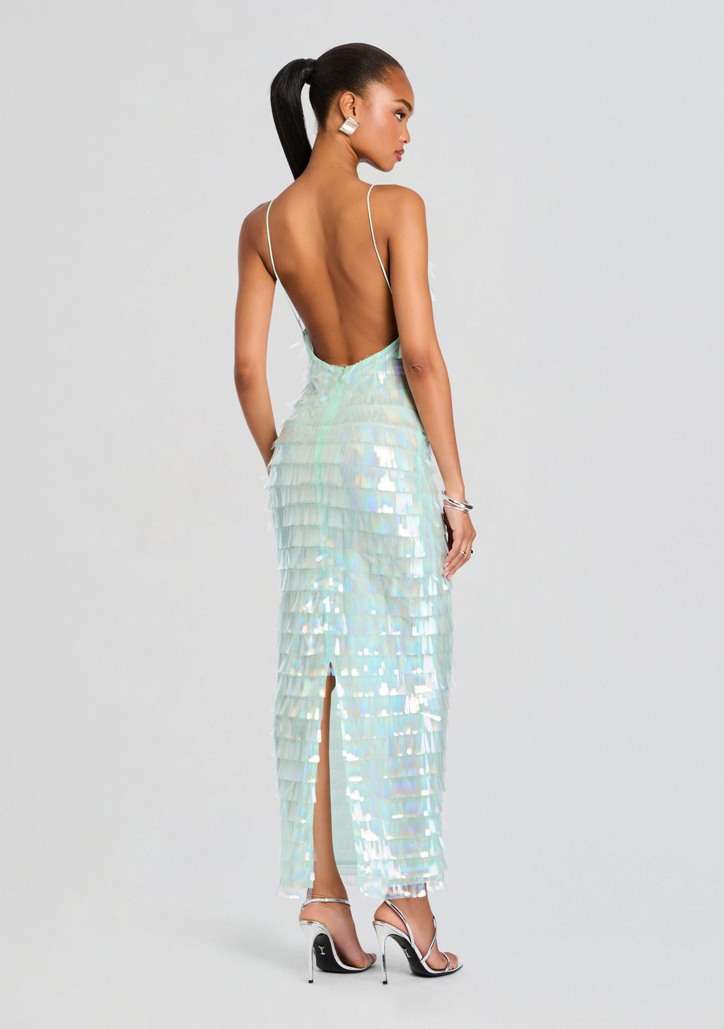 Alana Sequin Dress by retrofête in Eucalyptus, product image 5