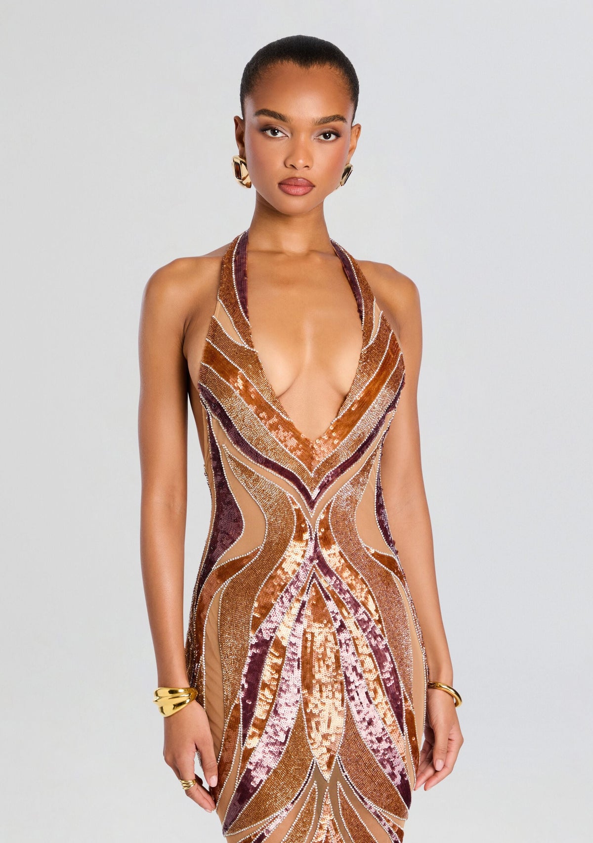 Emryn Embellished Dress by retrofête in Multi, product image 6