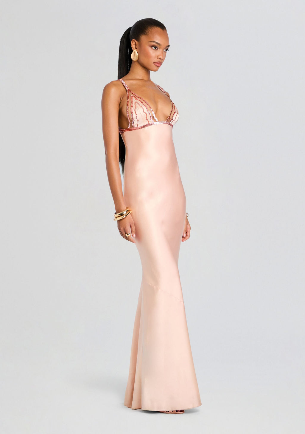 Mille Embellished Dress by retrofête in Peche, product image 3