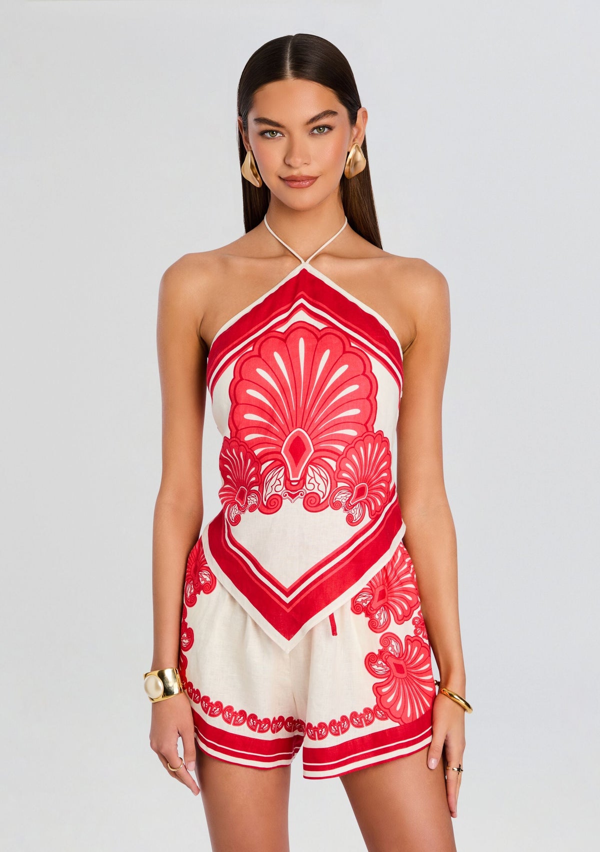 Rosa Top by Shani Shemer in Red Print 124, product image 1
