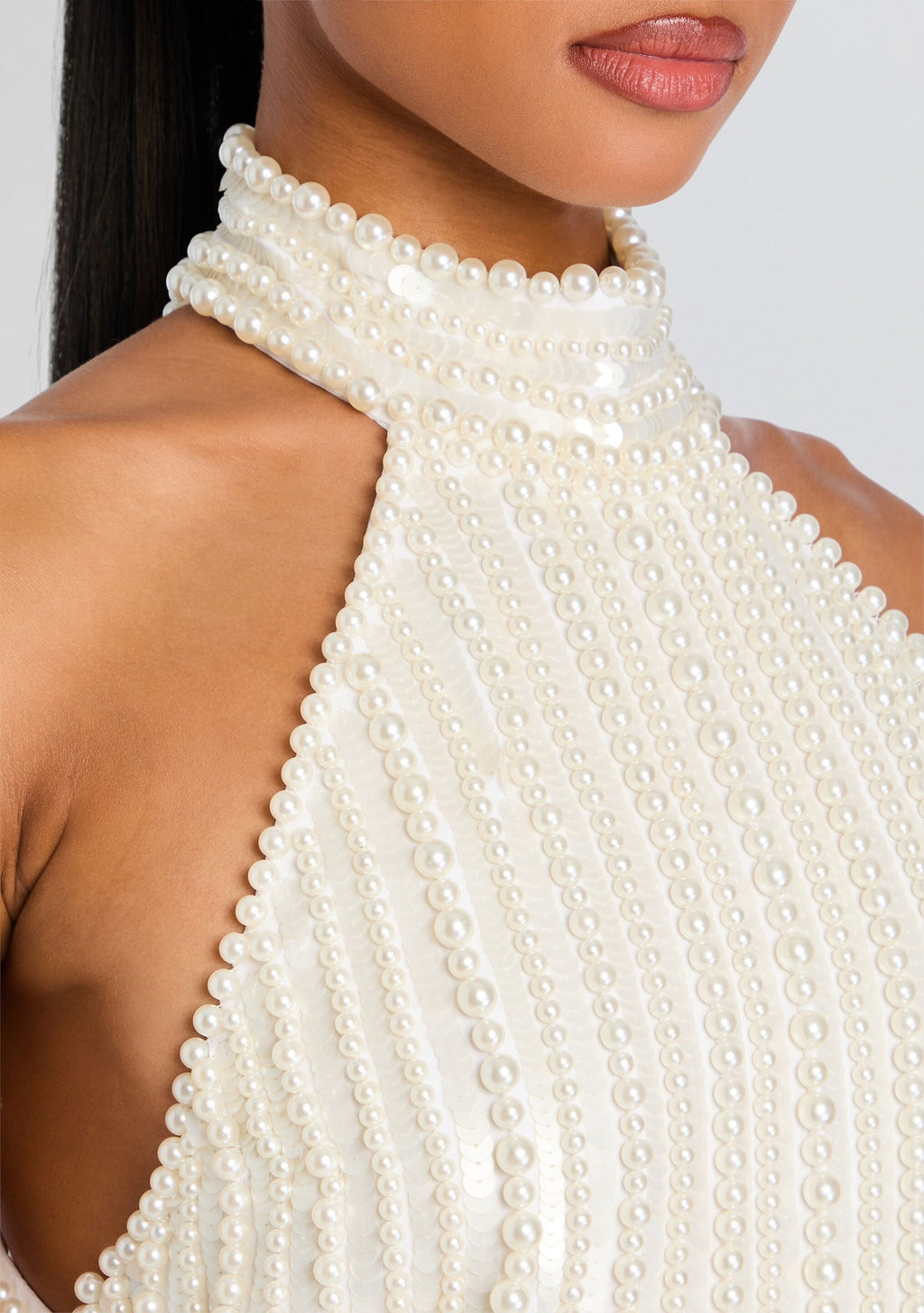 Yaeko Embellished Dress by retrofête in White, product image 3