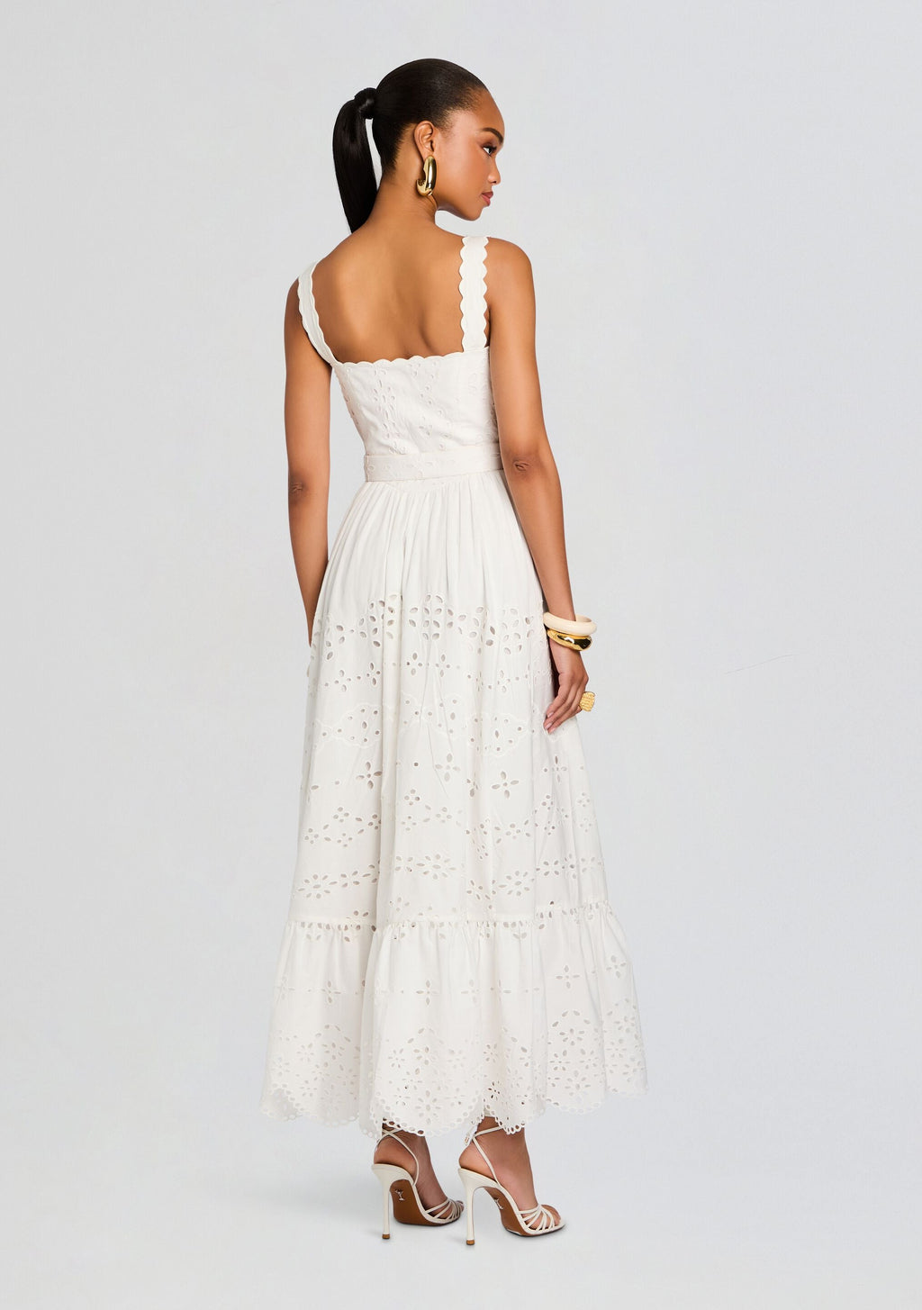 Adya Long Dress by Hemant & Nandita in Off White, product image 4