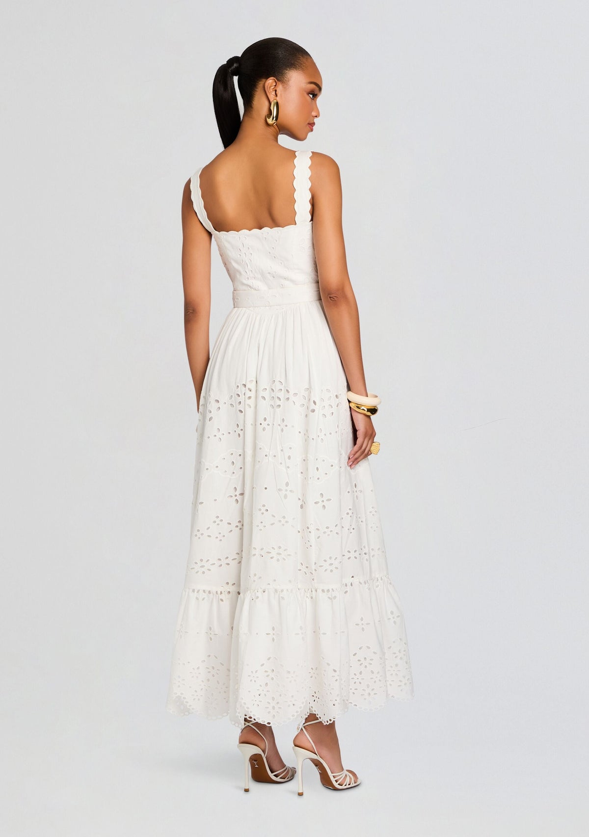 Adya Long Dress by Hemant & Nandita in Off White, product image 4
