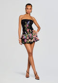 Cusia Short Dress by Charo Ruiz in Black Botanic, product image 1