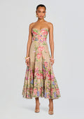 Danny Long Dress by Charo Ruiz in Olive Botanic, product image 1