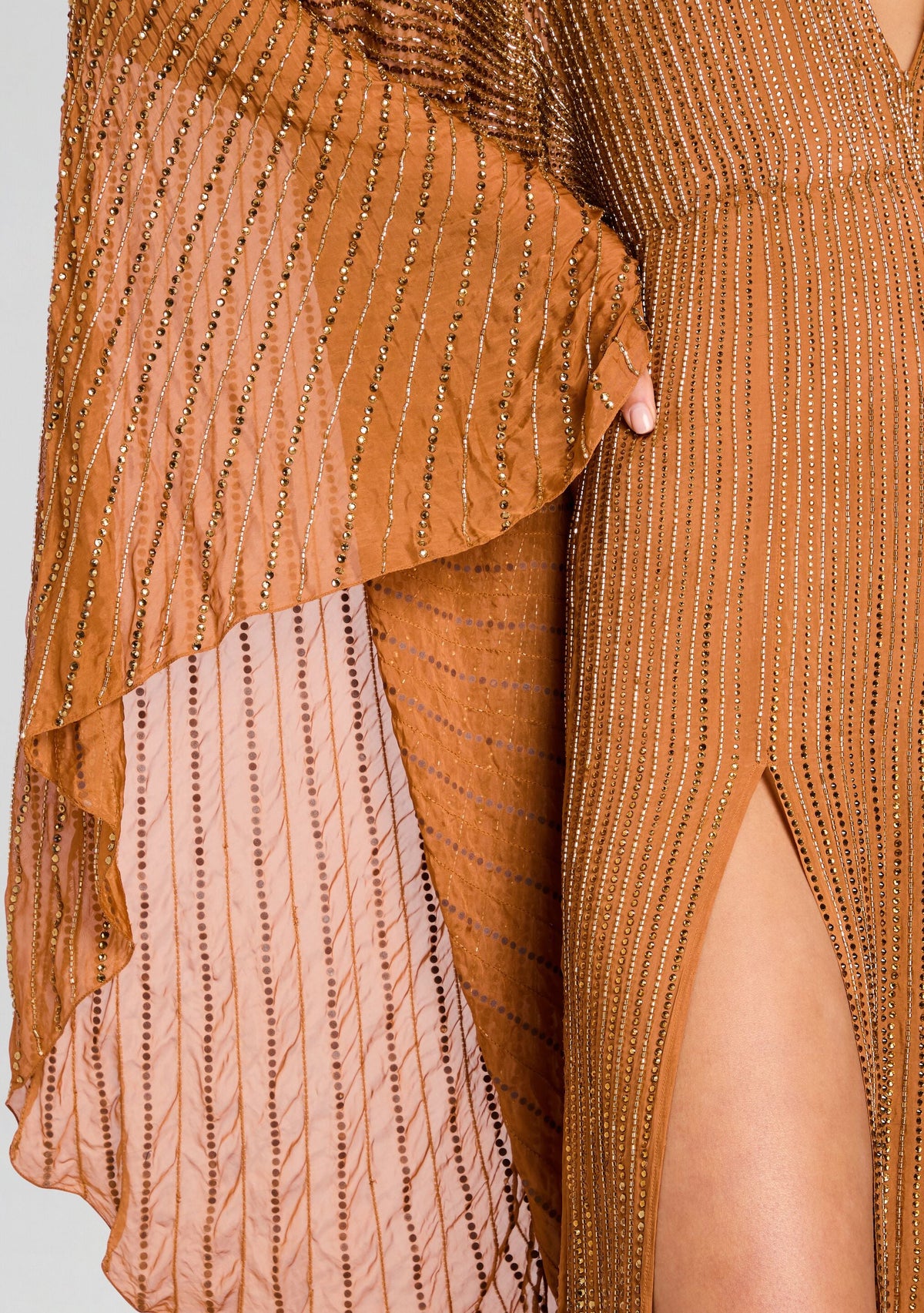 Genesis Embroidered Dress by retrofête in Sepia, product image 3