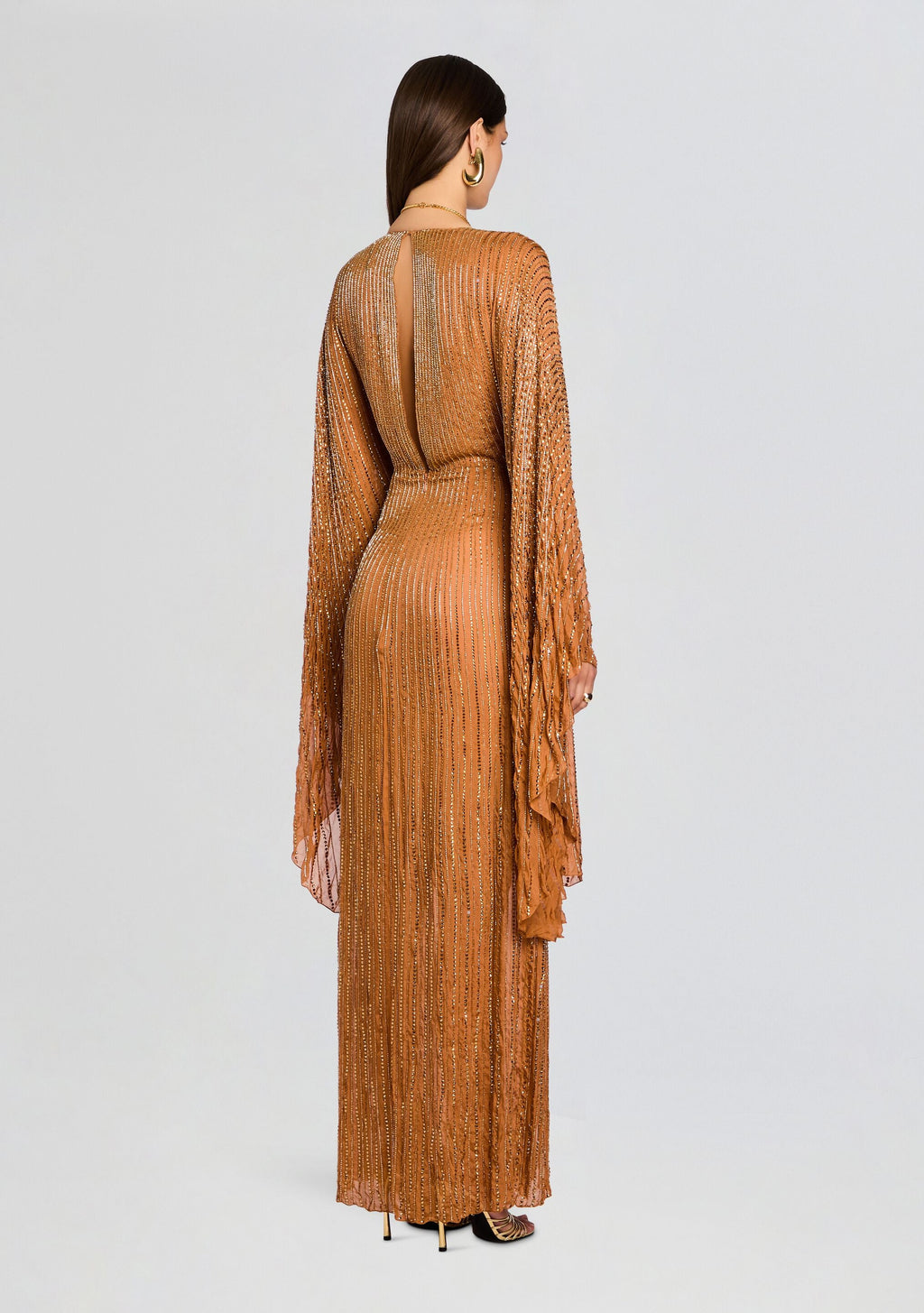 Genesis Embroidered Dress by retrofête in Sepia, product image 5