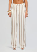 Marlowe Satin Pant by SEROYA in Sand Eggshell, product image 1
