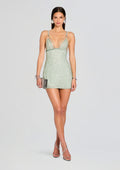 Helmi Embellished Dress by retrofête in Eucalyptus, product image 1