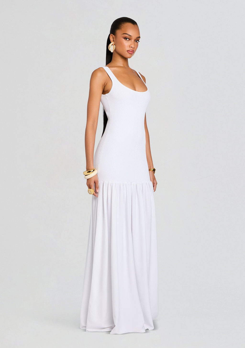 Kennedi Knit Dress by retrofête in White, product image 4