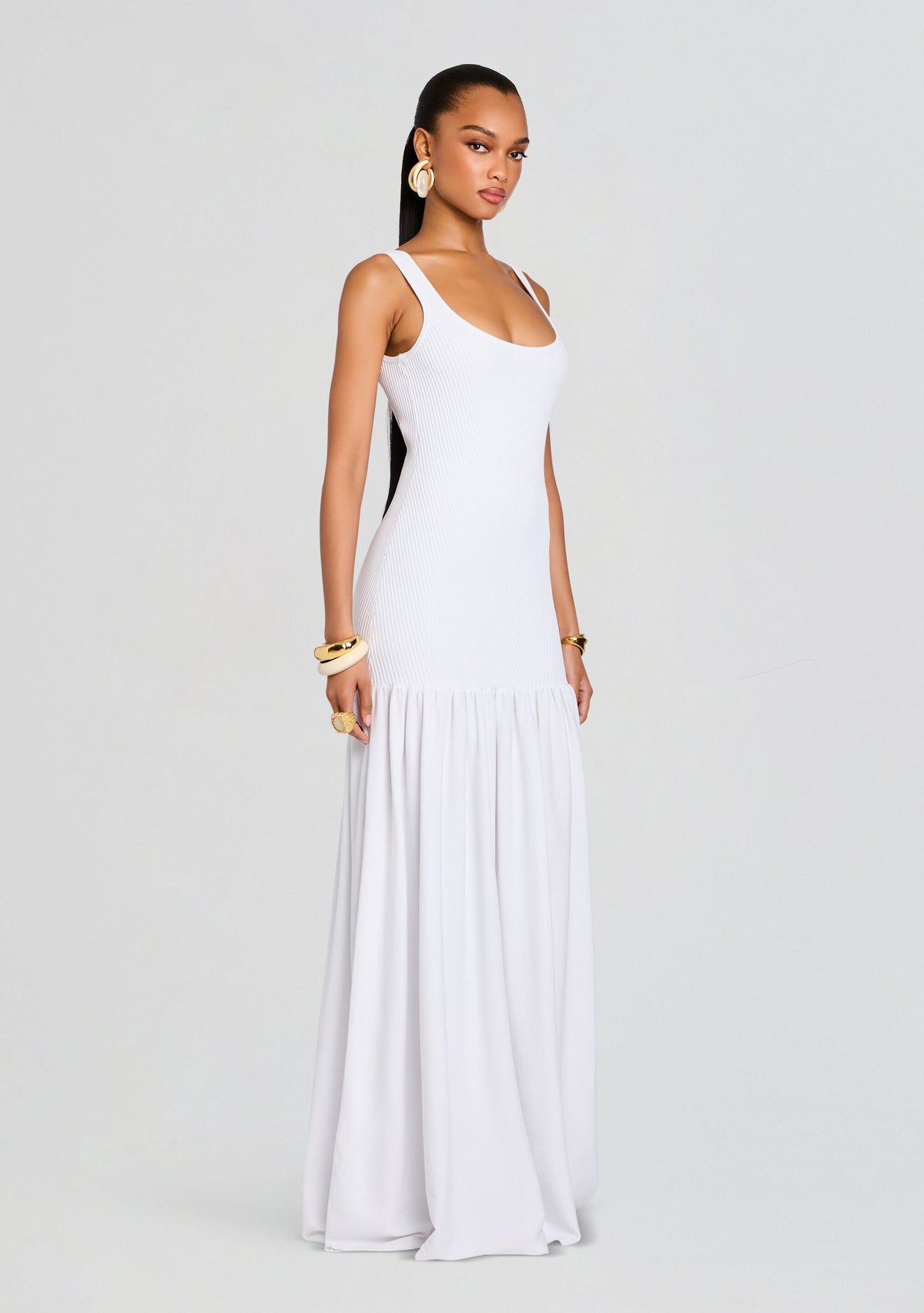 Kennedi Knit Dress by retrofête in White, product image 4