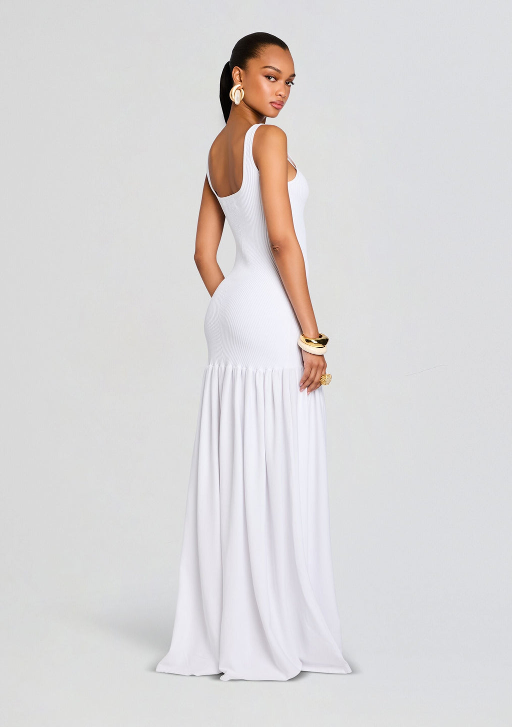 Kennedi Knit Dress by retrofête in White, product image 5