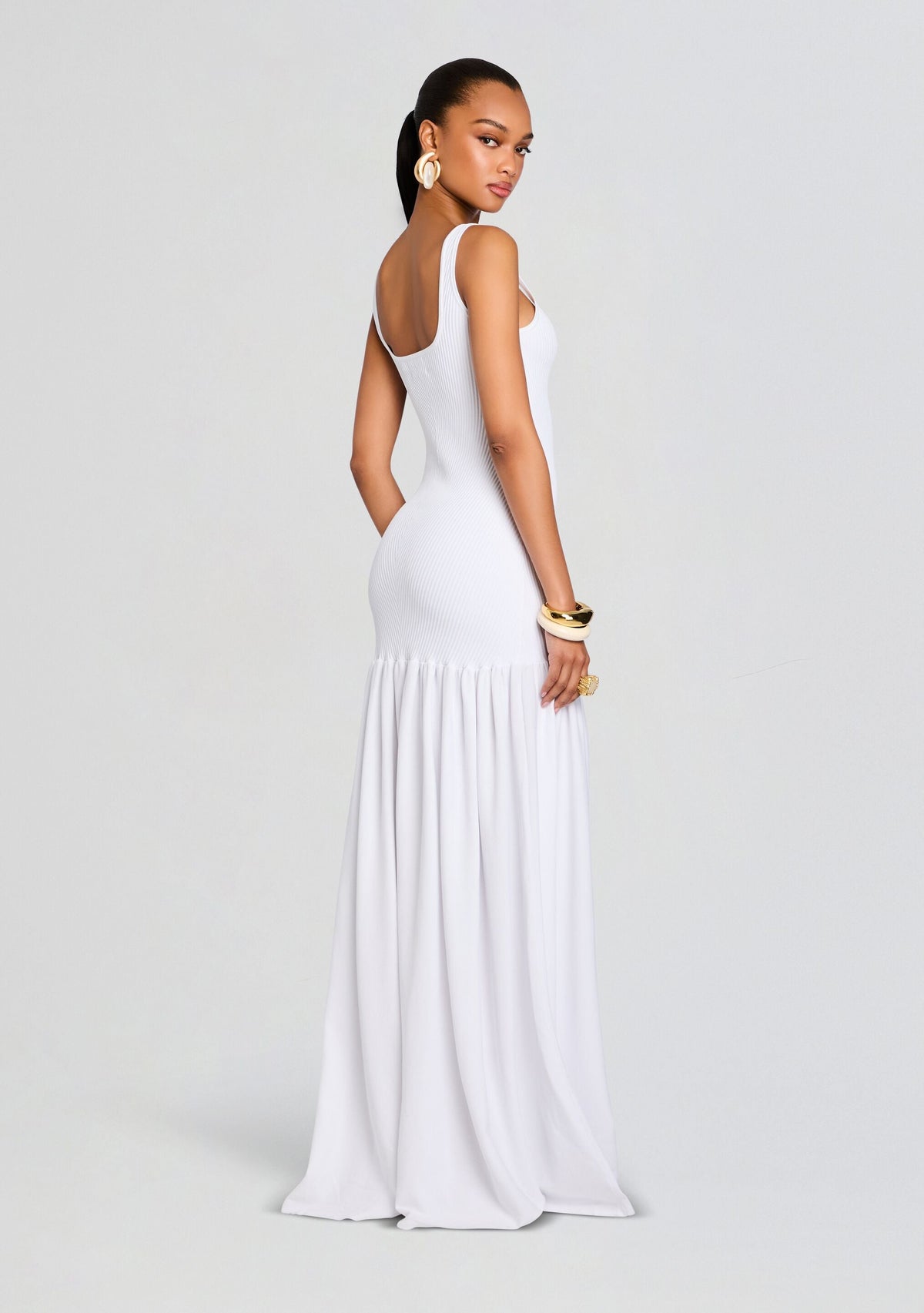 Kennedi Knit Dress by retrofête in White, product image 5