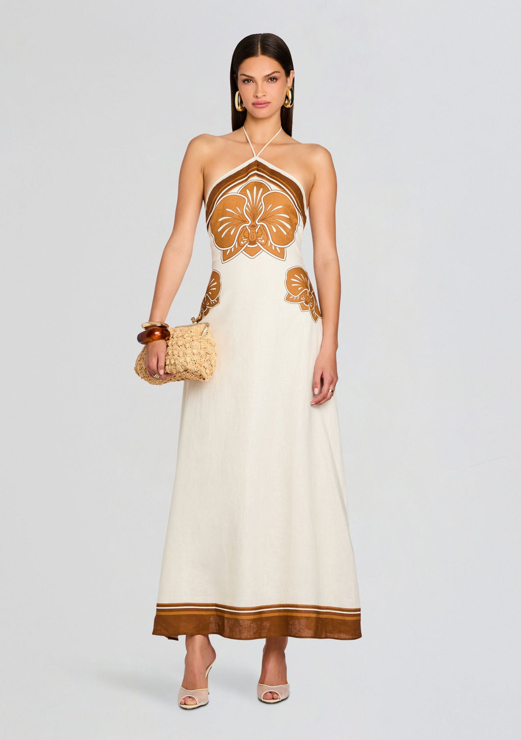 Kora Maxi Dress by Shani Shemer in Brown Print 131, product image 1