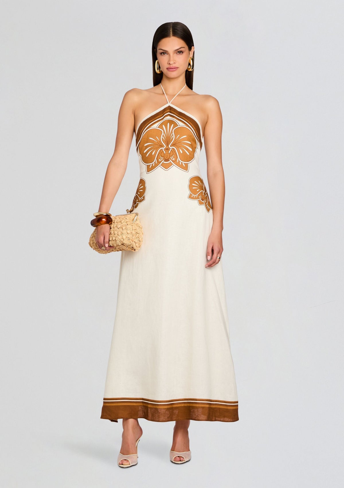Kora Maxi Dress by Shani Shemer in Brown Print 131, product image 1