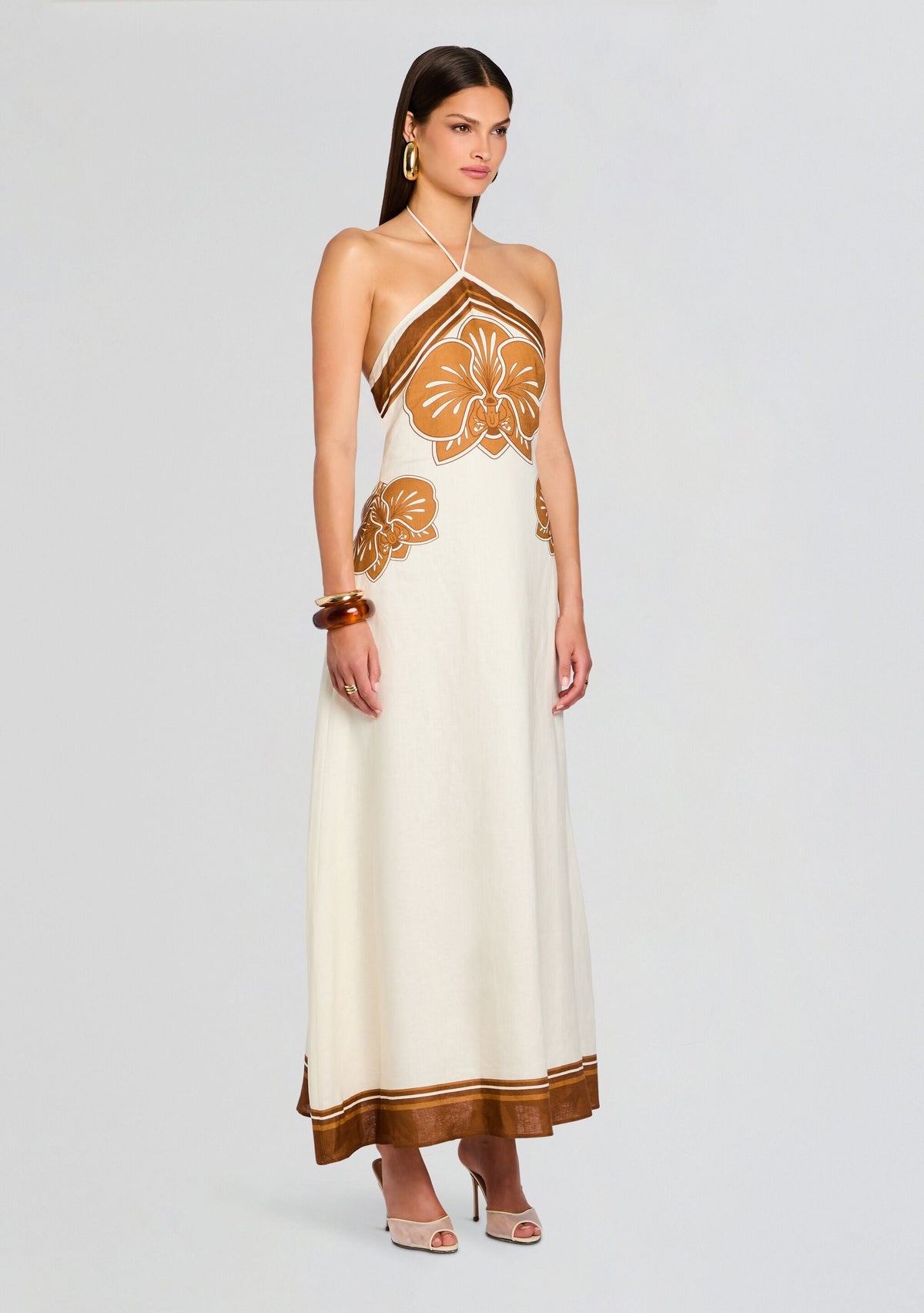 Kora Maxi Dress by Shani Shemer in Brown Print 131, product image 3