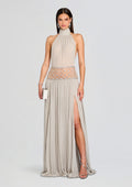 Kreeli Embellished Dress by retrofête in Silver Cloud, product image 1