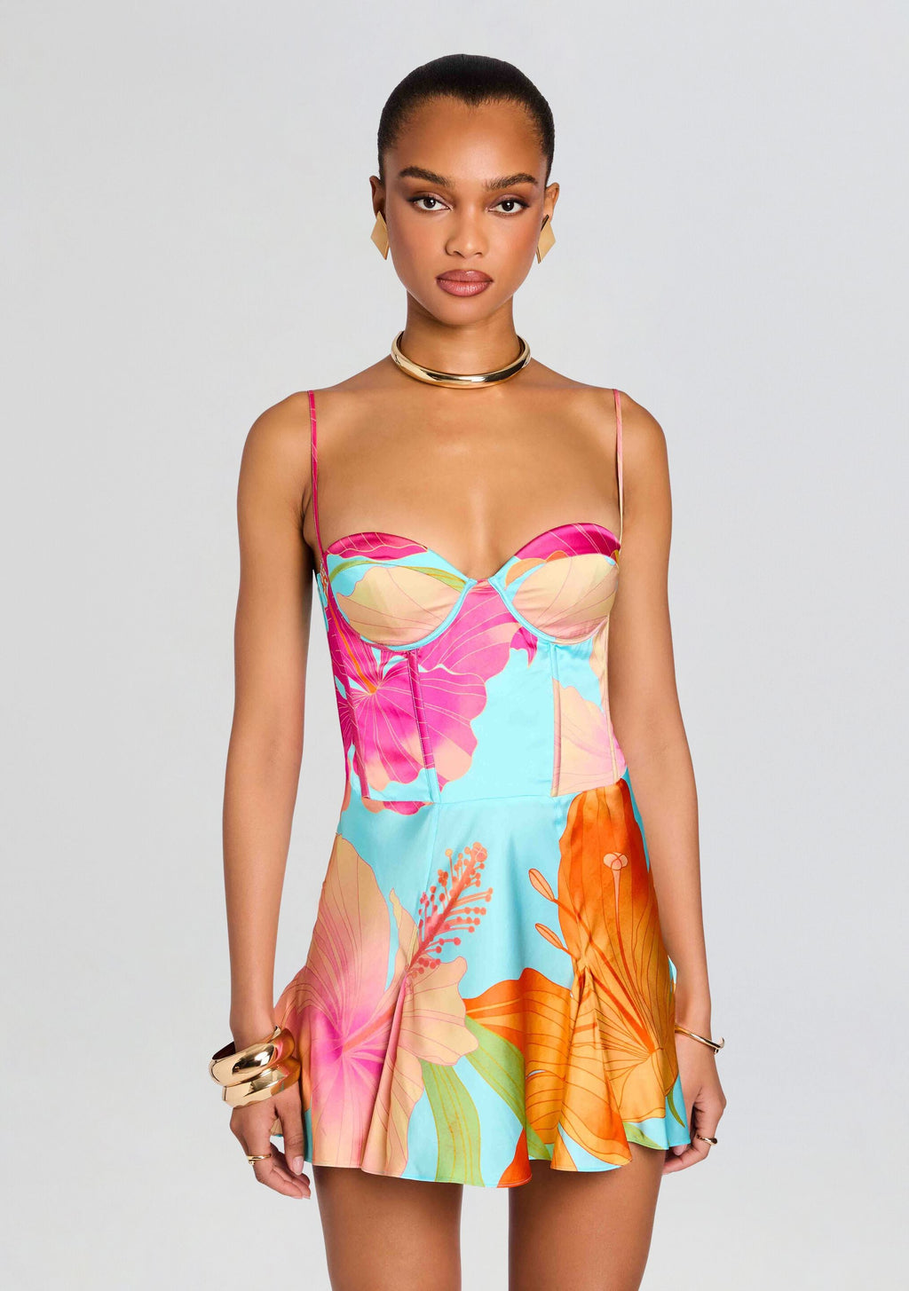 Kyona Dress by retrofête in Aqua Primavera, product image 5