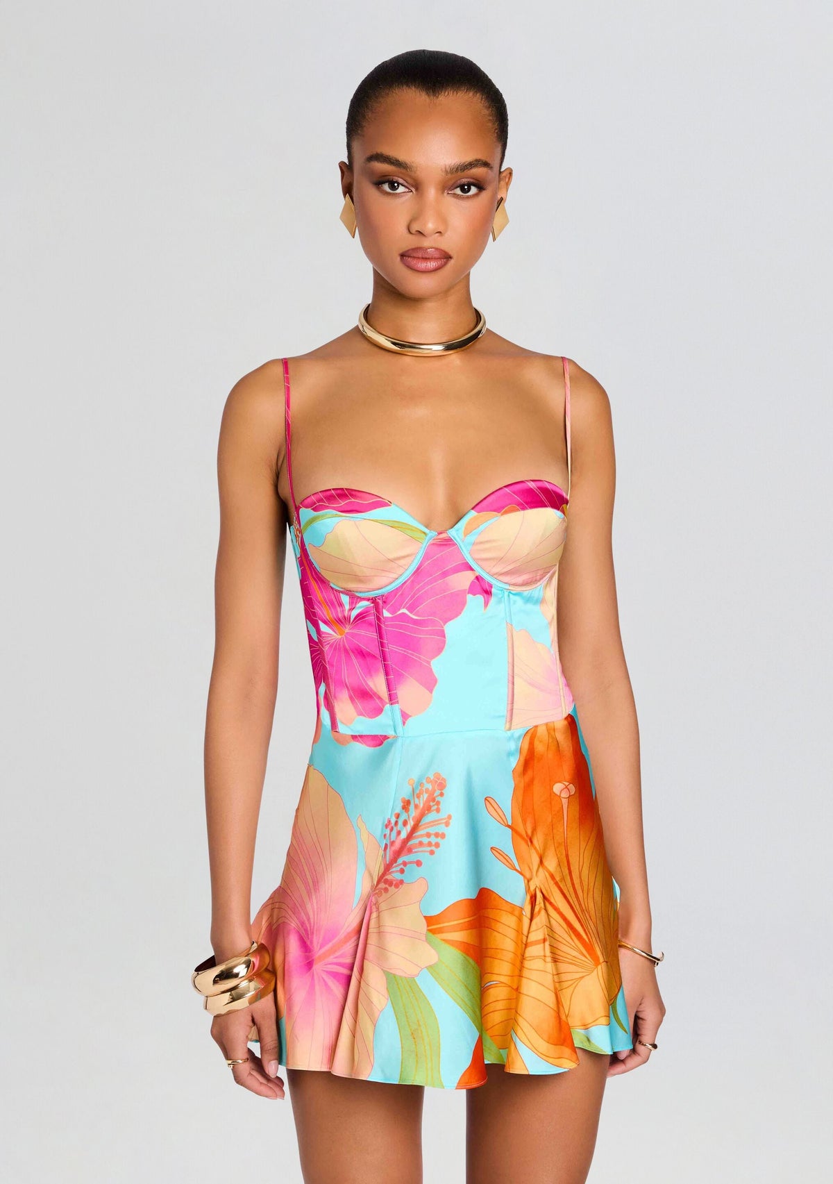 Kyona Dress by retrofête in Aqua Primavera, product image 5