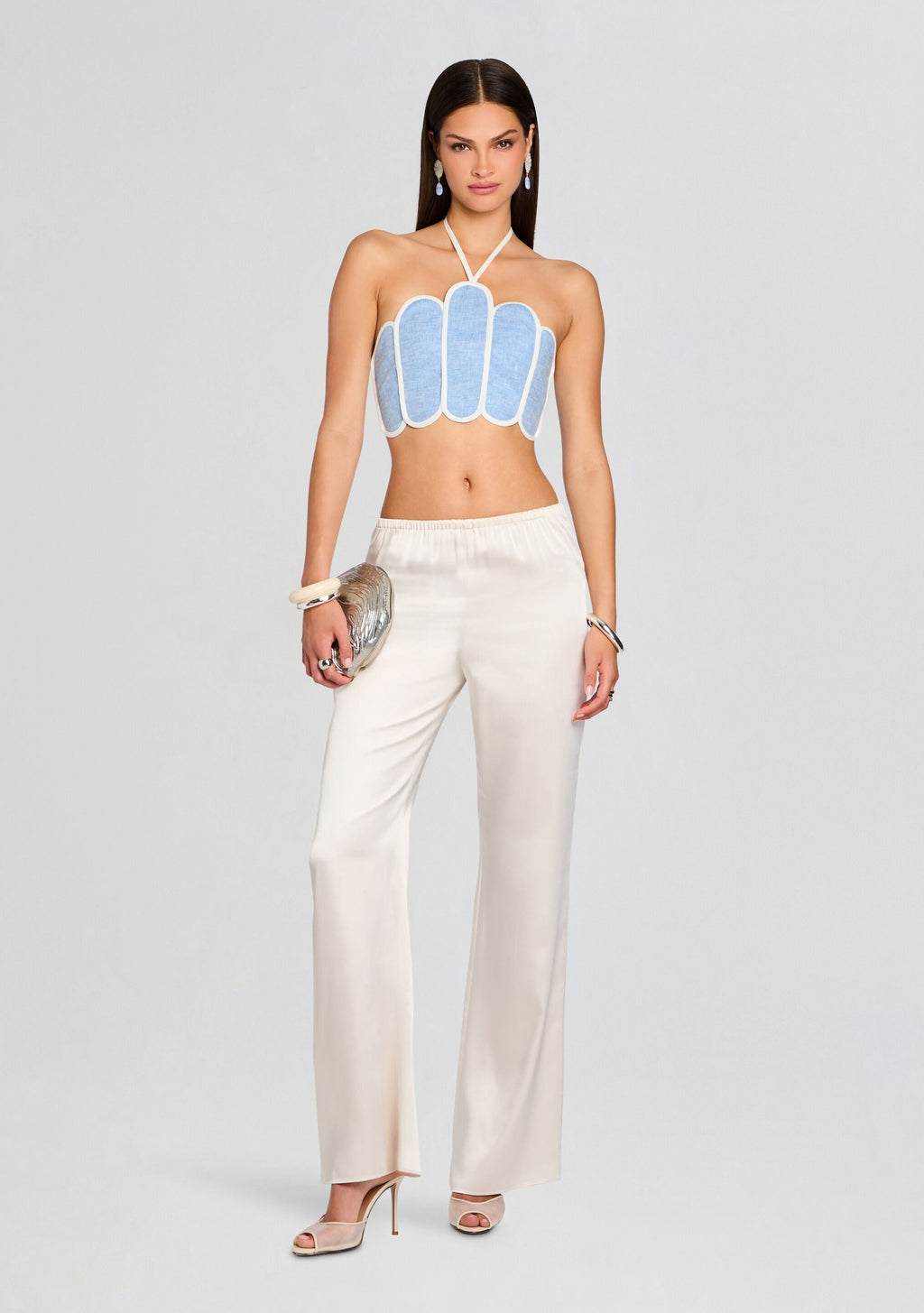 Lenny Top by Azulu in Blue Melange, product image 5