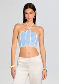 Lenny Top by Azulu in Blue Melange, product image 1