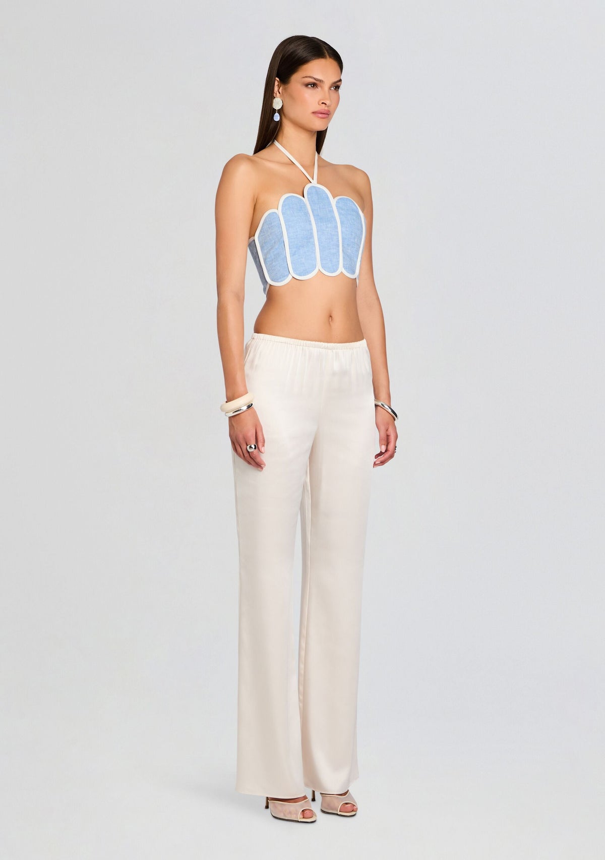 Lenny Top by Azulu in Blue Melange, product image 3