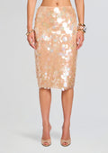 Riley Sequin Skirt by retrofête in Honey Beige, product image 1