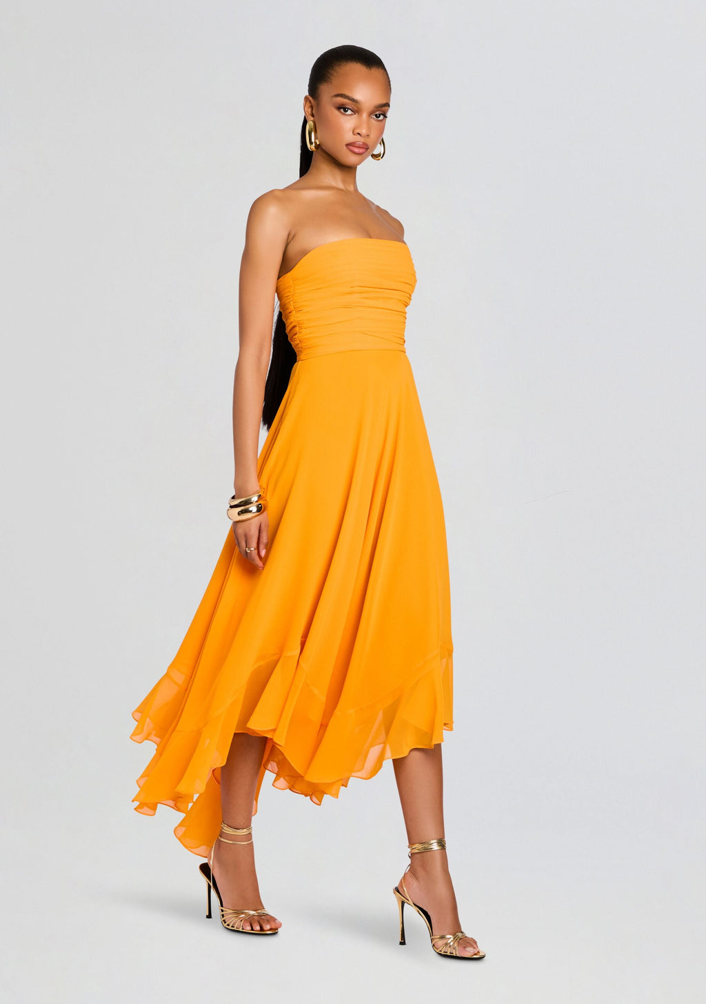 Louisa Chiffon Dress by retrofête in Aperitivo, product image 3