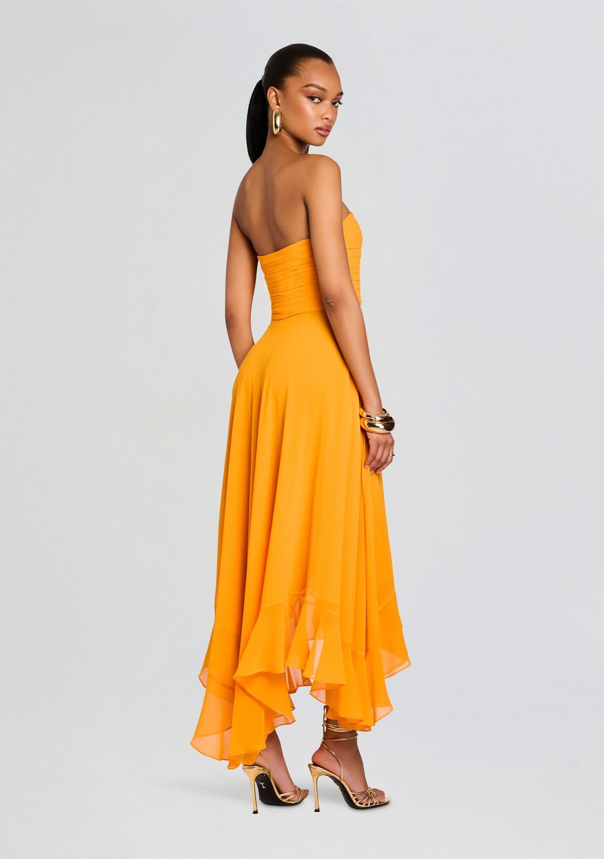 Louisa Chiffon Dress by retrofête in Aperitivo, product image 4