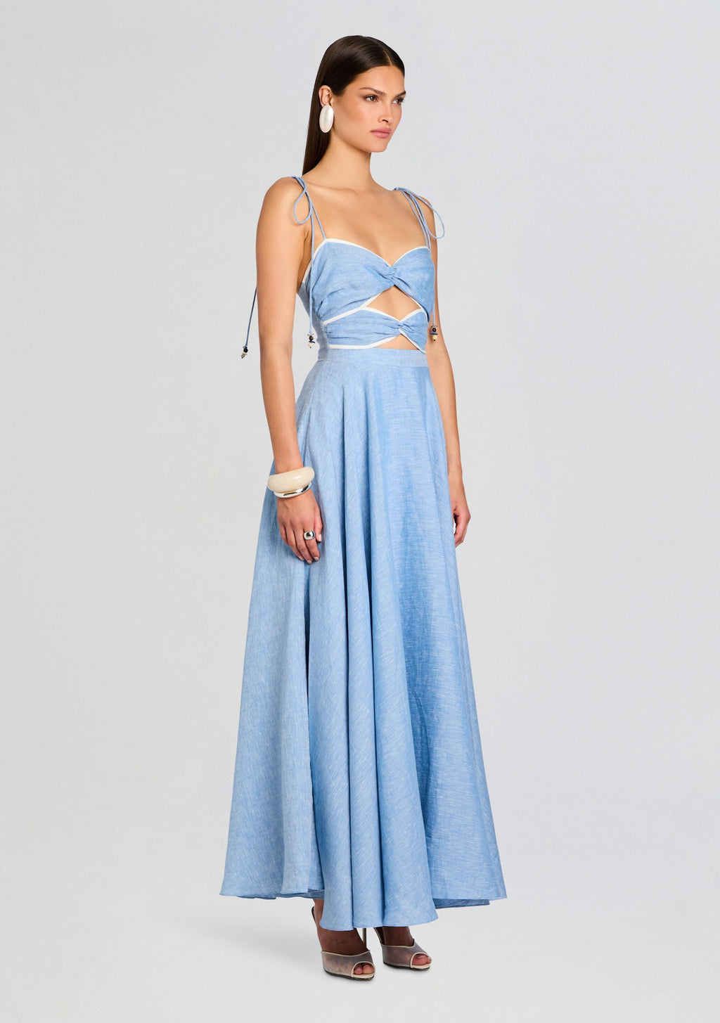 Monroe Dress by Azulu in Blue Melange, product image 3