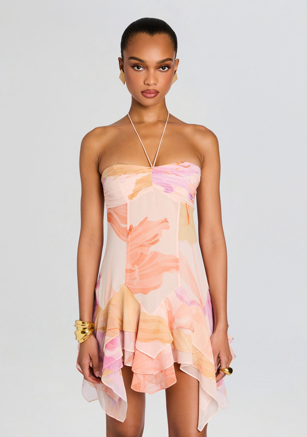 Maura Dress by retrofête in Peche Primavera, product image 6