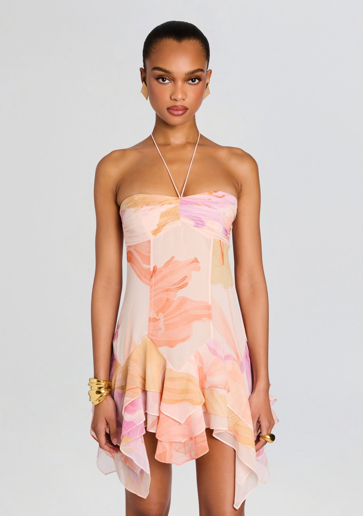 Maura Dress by retrofête in Peche Primavera, product image 6