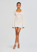 Sophie Crochet Mini Dress by SEROYA in Porcelain, product image 1