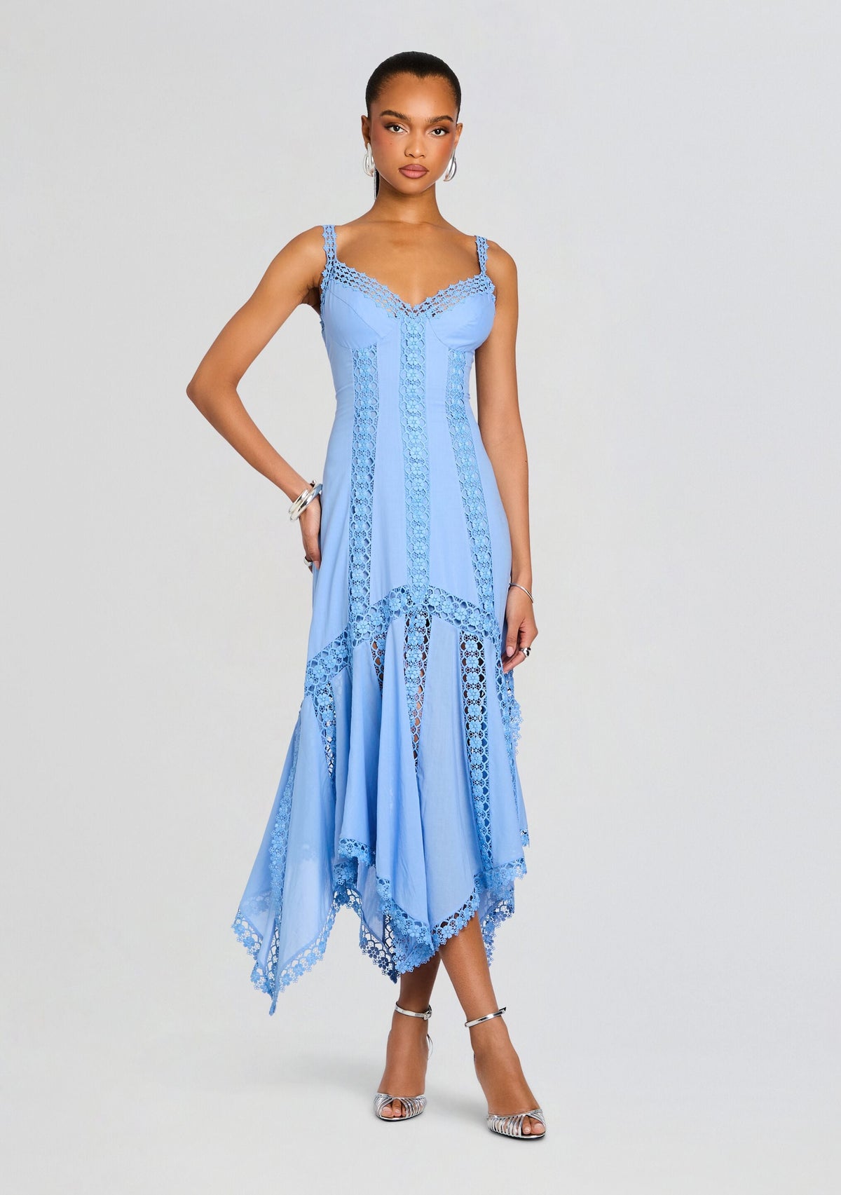 Blossel Long Dress by Charo Ruiz in Blue Washed, product image 1
