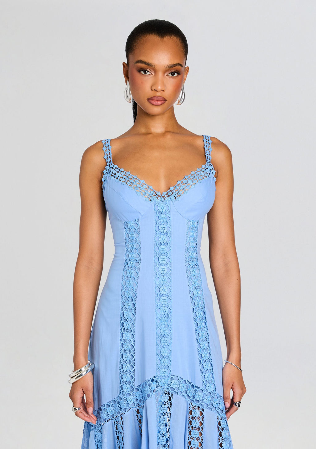Blossel Long Dress by Charo Ruiz in Blue Washed, product image 5