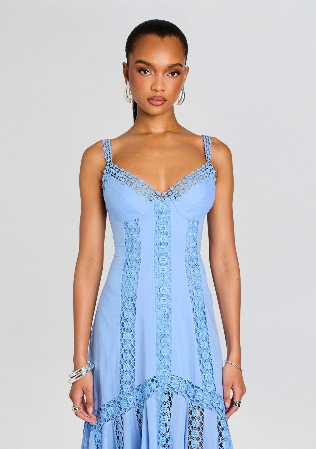 Blossel Long Dress by Charo Ruiz in Blue Washed, product image 5