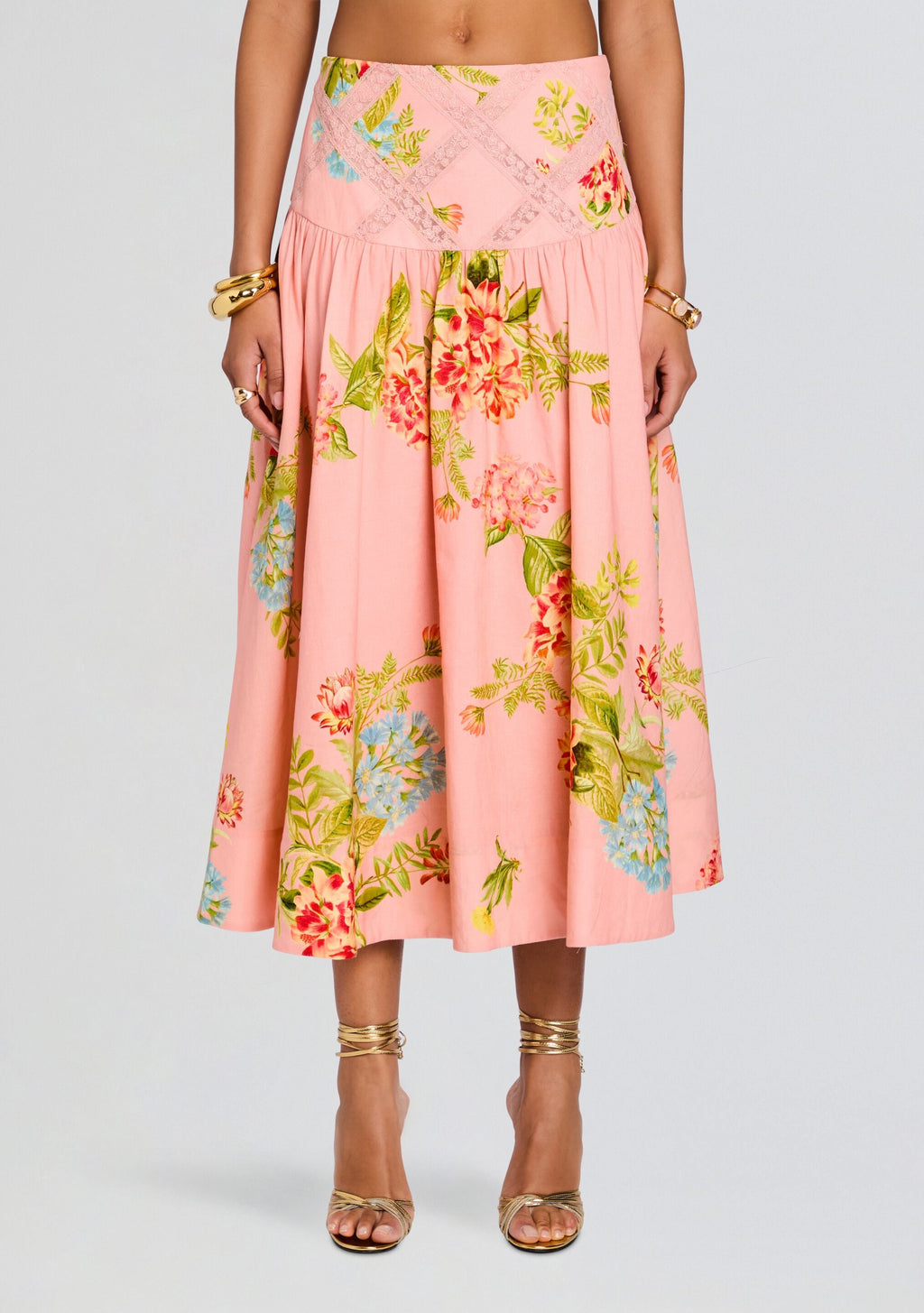 Dhun Midi Skirt by Hemant & Nandita in Multi, product image 1
