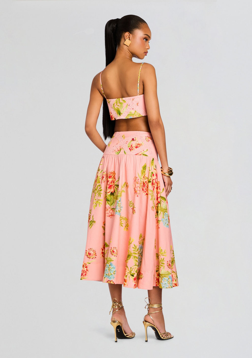 Dhun Midi Skirt by Hemant & Nandita in Multi, product image 5