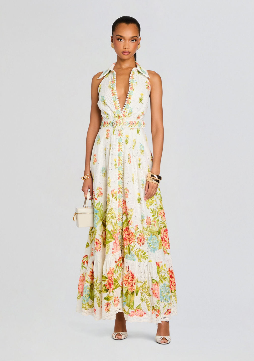 Dhun Long Shirt Dress by Hemant & Nandita in Multi, product image 5