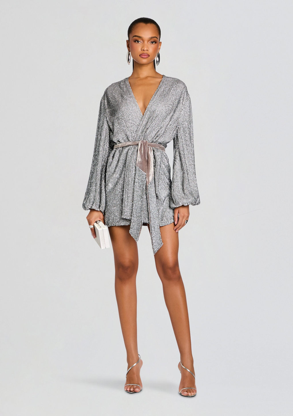 Gabrielle Robe by retrofête in Silver Cloud, product image 1