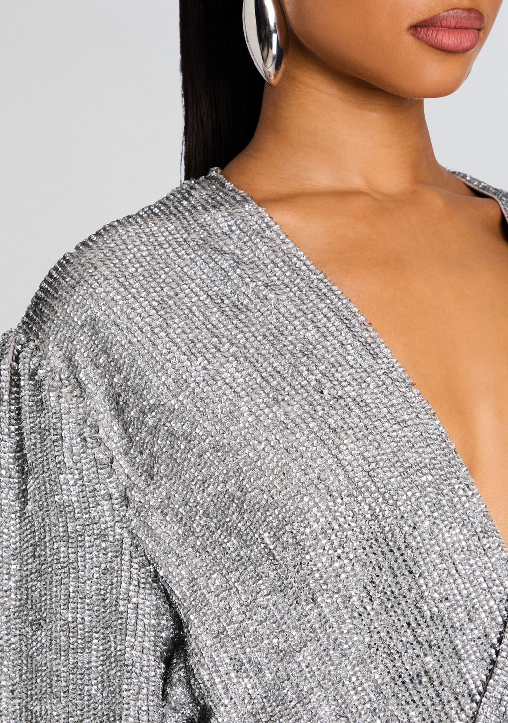 Gabrielle Robe by retrofête in Silver Cloud, product image 2