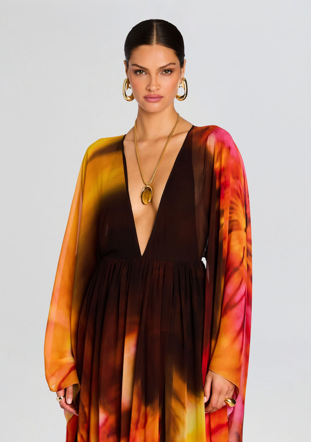 Hedley Chiffon Dress by retrofête in Orenda, product image 5