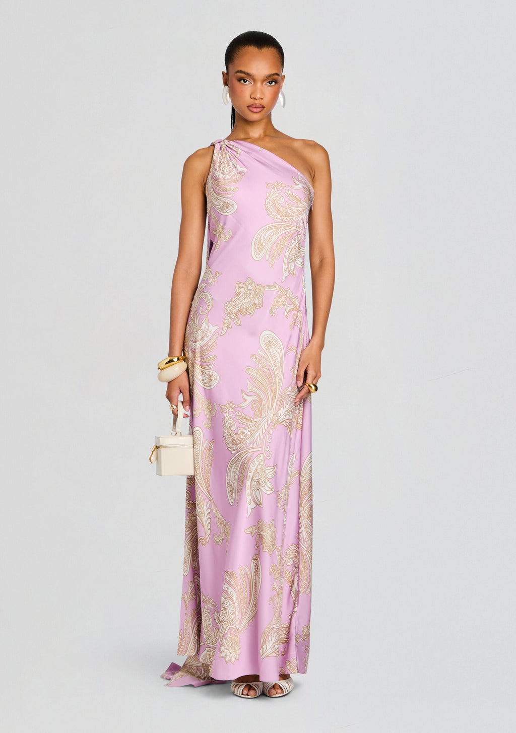 Jiah Long Dress by Hemant & Nandita in Lilac, product image 5