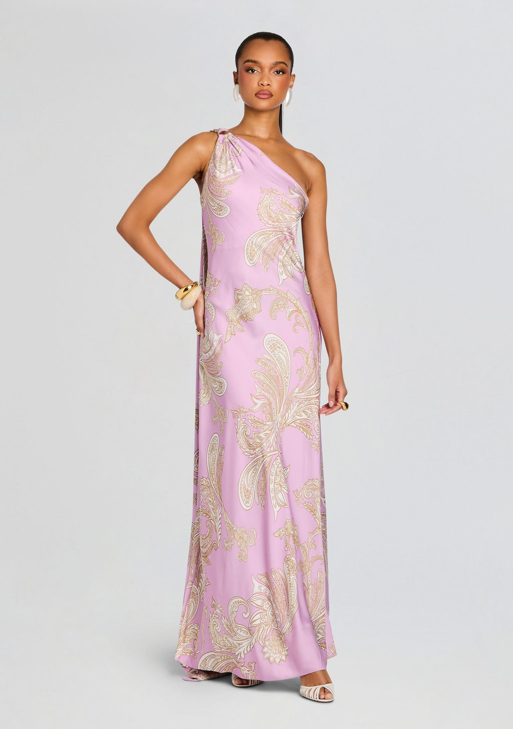 Jiah Long Dress by Hemant & Nandita in Lilac, product image 3