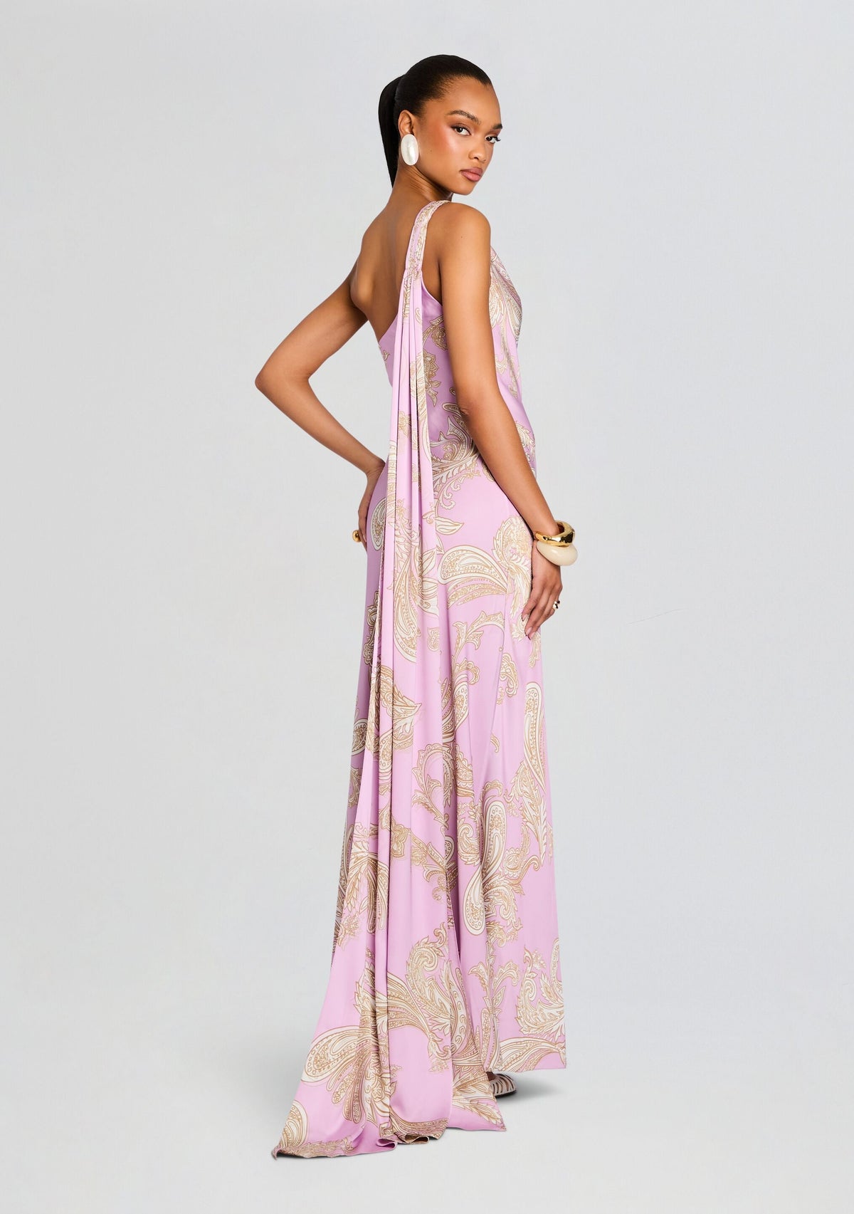Jiah Long Dress by Hemant & Nandita in Lilac, product image 1
