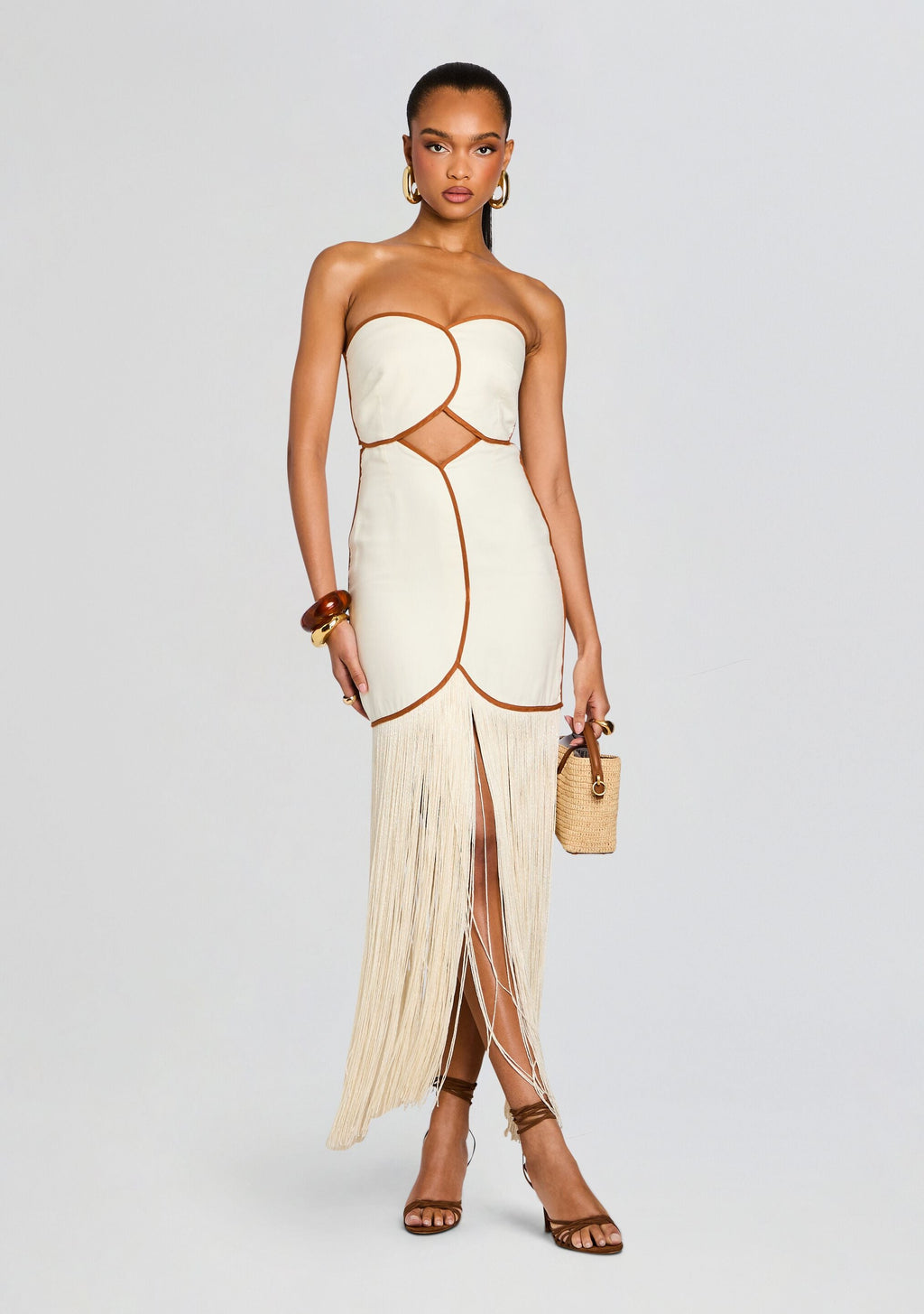 Joaquina Dress by Azulu in Ecru, product image 1
